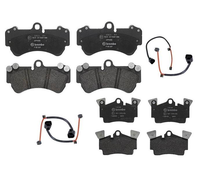 Porsche VW Brakes Kit - Brembo Pads Front and Rear (Low-Met) 7L6698451D - Brembo 1560169KIT